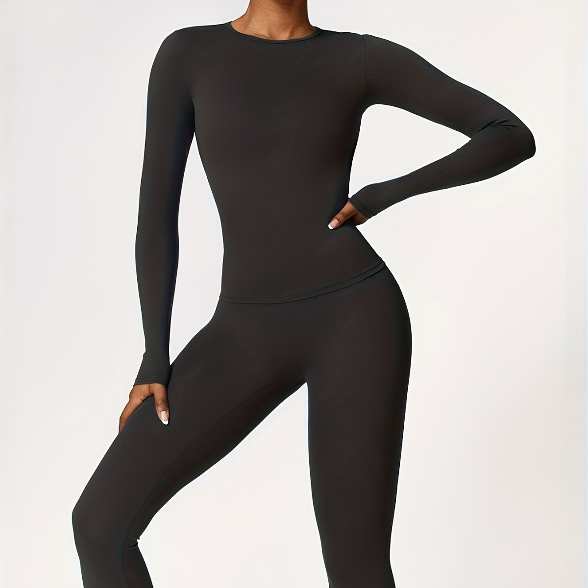 Winter Clothing For Women - Nauwsluitend yogapak, slank, lang mouwloos, voor