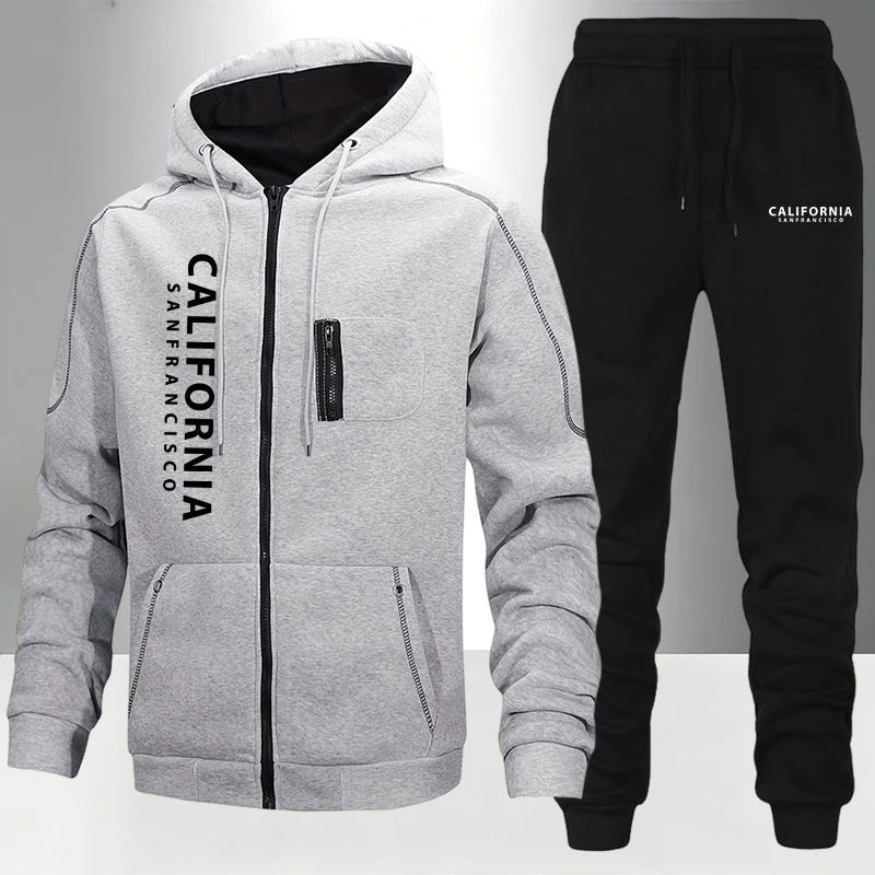 Winter Clothing Pk - Heren trainingspak casual hoodie met rits,