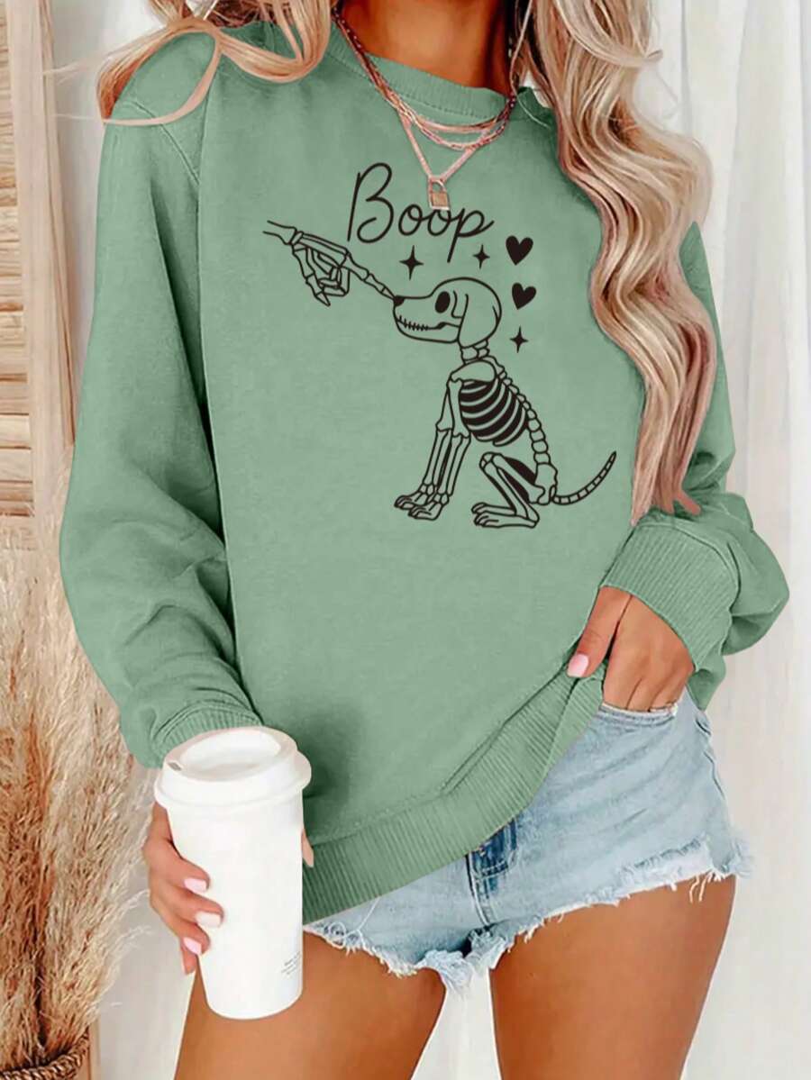 Dames Sweatshirt met Skeleton  - Winter Clothing Gift Ideas recensie en prijs