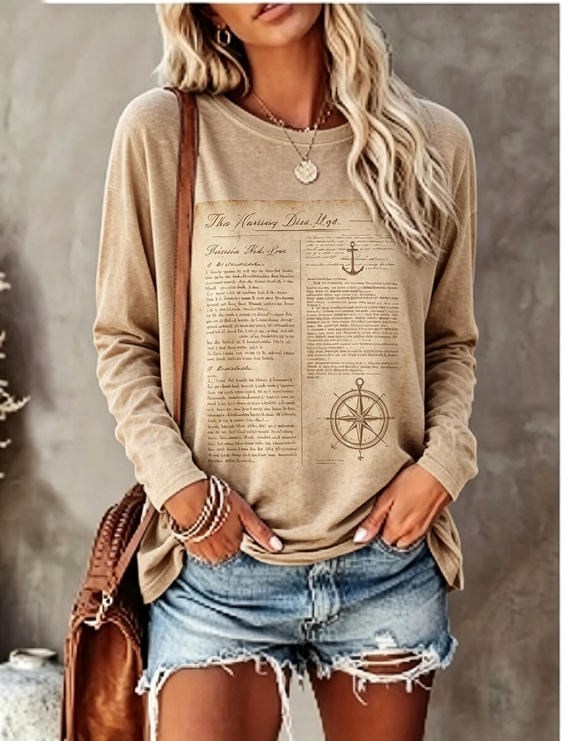 Dames T-shirt met lange mouwen - Winter Clothing For Women recensie en prijs
